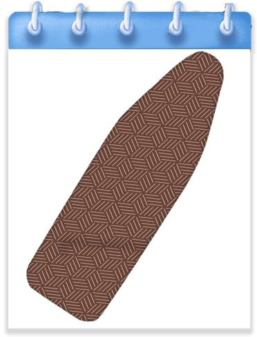 GFYHTN Cotton Ironing Board Cover 49x18, 54x15 54x18in, Large Replacement Ironing Board Cover And Pad, Iron Board Cover For Table Top, Adjustable(Brown,49x18in)