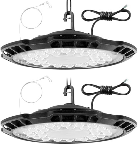 papasbox 2 Stück 150W LED Werkstatt Deckenleuchte Werkstattleuchte Kaltweiß IP65 Wasserdicht Deckenstrahler | Werkstattlampe LED Hallenbeleuchtung Hallenstrahler Industrielampe