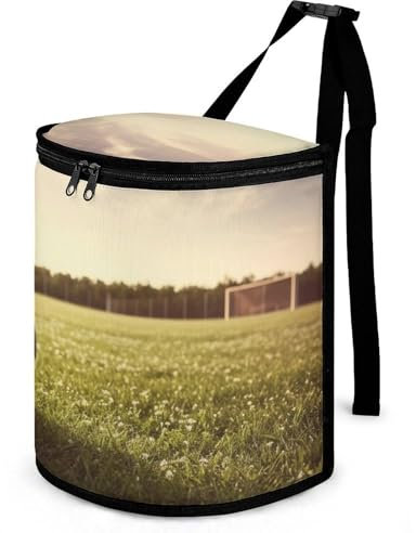 JTREHY Poubelle de voiture, ballon de football sur un terrain imprimé, sac de rangement multifonction étanche et étanche pour voiture, camion, SUV, maison