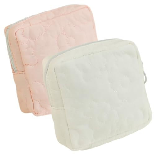 Healeved 2st Aufbewahrungsbeutel Für Damenbinden Tragbare Make-up-tasche Tasche Für Stillmatten Serviettenbeutel Beutel Für Menstruationstassen Tasche Für Die Erste Periode Polyester