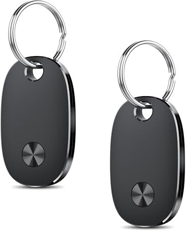 Smart Air Tag Tracker 2er Pack, Kompatibel mit Apple Wo ist? APP (iOS NUR, Android Not Supported), Bluetooth Key Finder für Gepäck/Taschen/Koffer, Austauschbarer Akku