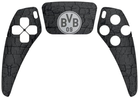 DeinDesign Skin kompatibel mit Sony PlayStation 5 Controller PS5 Folie Sticker BVB Borussia Dortmund Trikot