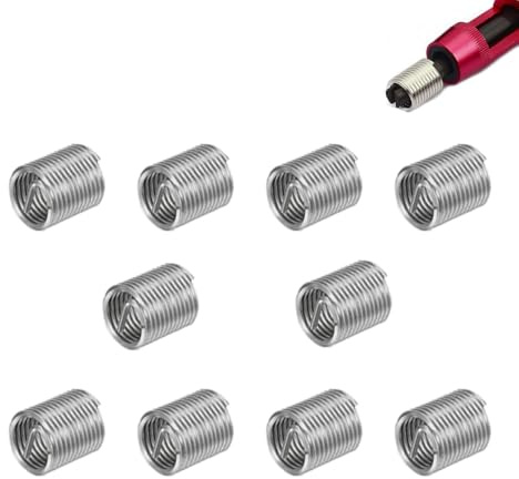 Inserto filettato M16 x 2, filettatura Helicoil, inserto per la riparazione, accessori per la riparazione della filettatura (10 pezzi, 2D)