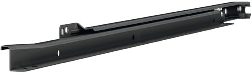 Rollschubführung Standard I - Schubladenschiene 350mm mit Kunststofflaufrollen, Auszug bis 25 kg belastbar, Stahl schwarz