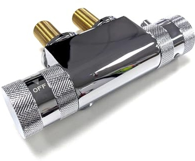 Chrome Mini Vertical Thermostatic Shower Valve | Caravan Shower Valve | Chrome Finish | Static/Mobile Homes | Thermostatic Valve | Park Home