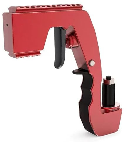 SIUSYACI Champagne Gun Shooter, Beer Shotgun Spray Tool, Shot Gun for Drinking, Alcohol Squirt Adjustable Dispenser for Birthday Wedding Party Portable Lightweight Easy-to-Use (Red)
