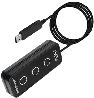 Plyisty 3-Tasten-USB-Programmier-Tastatur, Multifunktionstastatur Tastatur Kopieren Sie Verknüpfungen Kopie Kopie Kurzschlusskombination Benutzerdefinierter Schlüsselschalter mit (HK33UB Schwarz)
