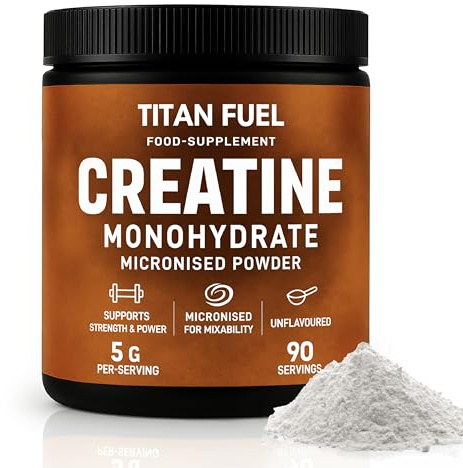 500g Micronised Creatine Monohydrate Powder – 100% Pure Creatine, 5g Daily Dose, Easy Mix, Unflavoured, Lab Tested, Gym Supplement for Strength & Performance