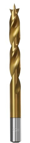 TIBOO DAY Brad Point Wood Drill Bits 10mm (25/64) Brad Point Drill | High Speed Steel, Double Flutes Design Metric Brad Point Drill Bits for Woodworking Soft & Hard Woods MDF Acrylic