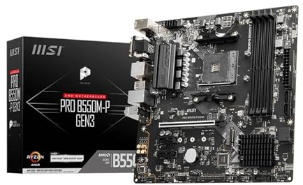Scheda madre gaming AMD MSI PRO B550M-P GEN3 AM4 DDR4 M.2 supporta CPU Ryzen R3 R5 R7 serie 5000 e 3000