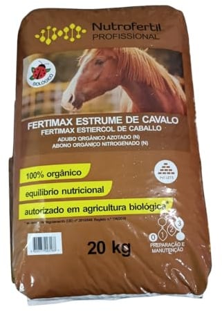 Fertimax Estiercol de Caballo. Abono 100% Orgánico en Pellets 20Kg