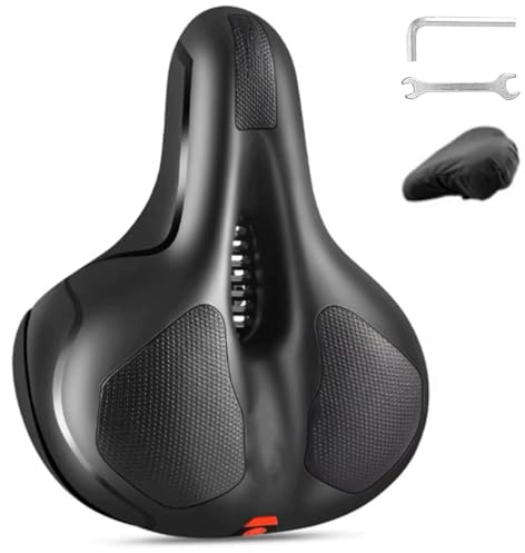 MITUMORMOR Fahrradsattel Damen Herren, Gel Fahrradsitz, wasserdichte Fahrrad Sattel, Breiter Weicher Komfortabel Atmungsaktiv Stoßdämpfend Ergonomisch Fahrradsattel