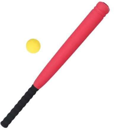 Ailan Baseballschläger Spielzeug für Kinder, Jugendliche und Erwachsene – Hervorragendes Einsteiger Trainingsgerät zur Förderung der Sportbegeisterung in Allen, Rot, 54 cm