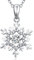 jiamiaoi Schneeflocke Kette Silber Anhänger Schneeflocke Gold 925 Silber Schneeflocke Halskette, Kette mit Schneeflocke Gold Ketten für Frauen Schneeflocke, Silberkette Schneeflocken Anhänger