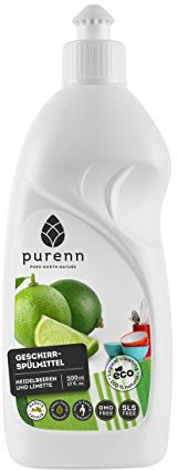 Purenn Ökologisches Geschirrspülmittel Blaubeere & Limette, 500 Ml