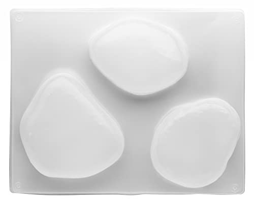 CREARTEC Gießform DREI Steine für Kreativgießmasse und Beton, 3 Motive, 18.5x23.5 cm, 400 ml, Polyethylen, ganzjährig, ideal für kreative Gestaltung, vielseitig einsetzbar in Grundformen.
