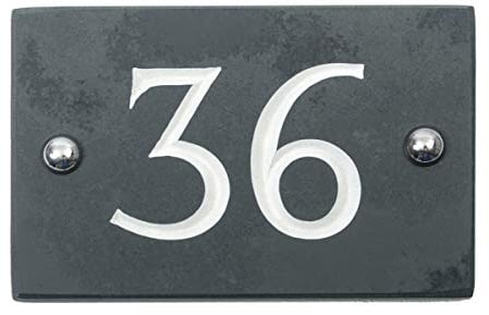 Slate Engraved House Number 36