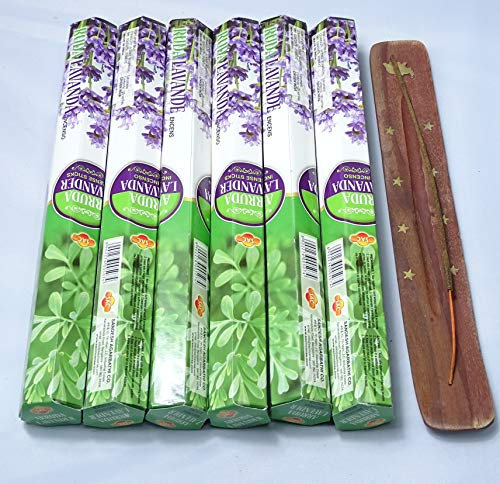 Ruda Lavanda incienso - sac- 120 varillas + 1 tabla quemador regalo kenta artesanias