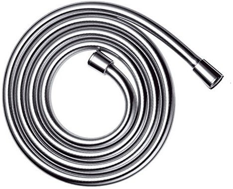 Weirun verhedderungsfreier Ersatz PVC Duschschlauch Flexibler Schlauch Double Interlock 150 cm oder 1,5 Meter, Chrom