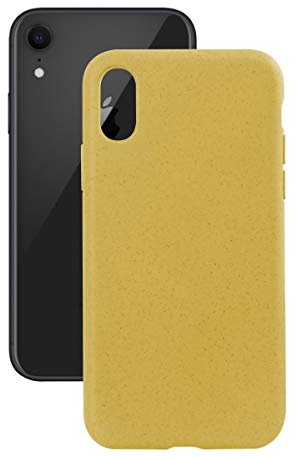 KSIX smart your tech Eco-Friendly Case for iPhone XR, Semi-Hard, Yellow