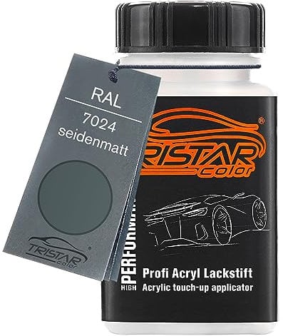 TRISTARcolor RAL 7024 Graphitgrau mat satiné Crayon de retouche de peinture 50 ml à séchage rapide