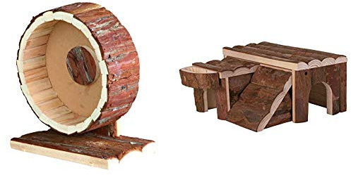 TRIXIE 61035 Natural Living Laufrad, ø 20 cm & 6173 Natural Living Haus Luka, 14 × 7 × 14 cm
