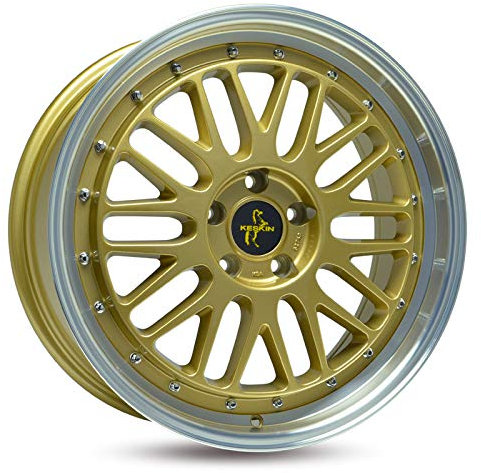 Keskin KT22 8.5JX19 5/100 ET30 57.1 GOLD LIP POLISH Alufelge