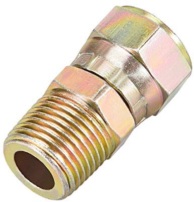 MroMax 1 x Karbonstahl-Schlauch, Drehgelenk, 1,27 cm, männliches Rohr, Anti-Verdreh-Schlauchverschraubung für Hochdruckreiniger-Schläuche