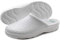 Ciabatte Sanitarie Anatomiche Uomo e Donna, Scarpe Pantofole Ortopediche Confortevoli con Tomaia in Vera Pelle Traforata, MADE IN ITALY, Bianco (Uomo) 46