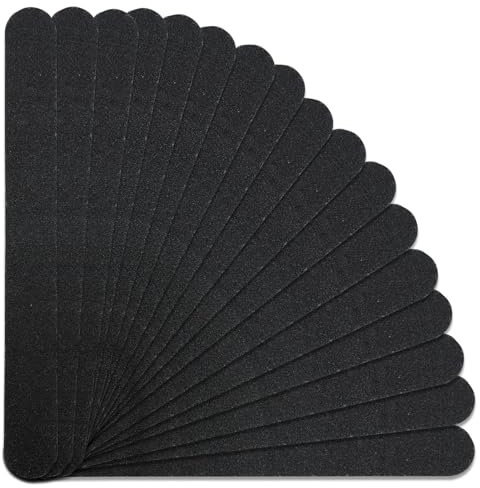 LAMXD 20 lime per unghie, lime professionali per unghie a doppia faccia, lime per lucidare le dita, set per la casa, grana 100/180 (nero)