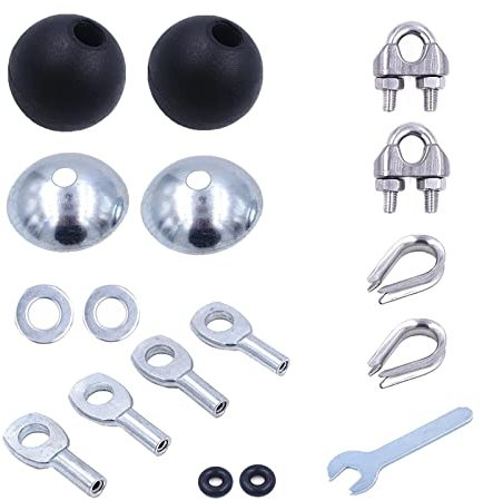 SM SunniMix Arrêt de Boule en Nylon de Remplacement de Boule de câble de Machine de Gymnase pour l'utilisation de Machine de câble, Ensemble de 17 pièces