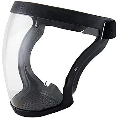Zhuidream Vollgesichtsschutzschilde - HD Transparente Vollgesichtsmaske, Klare Spritzwasserschutz-Vollgesichtsschutzmaske, durchsichtiger, atmungsaktiver Vollgesichtsschutz (Schwarz)