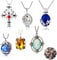 YouU Vampire Elena Gilbert Cosplay Mode Schmuck Zubehör Aufkleber Set Katherine Daywalking Saphirkristall Halsketten Bennett Bonnie Antik Silber Amulett Halskette Gesamt 26 Stück