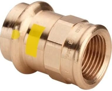 KNM Trade Kupfer Pressfitting Gas Übergang 18x3/4 Kupferfarben | Kupfermaterial, Lötalternative, Hitzebeständigkeit, HNBR vormontiert, schnelle Dichtkontrolle, 5 bar Druck