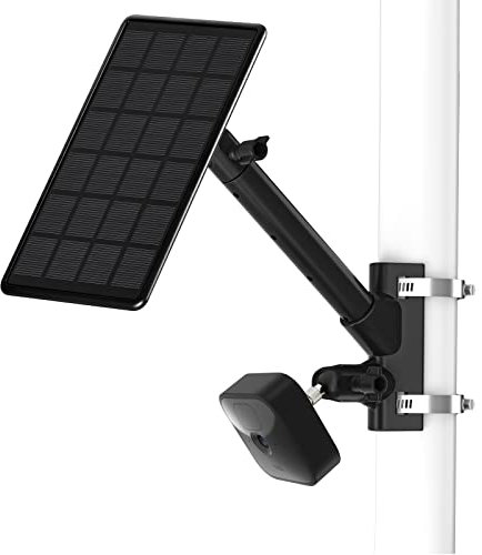 TIUIHU 2 in 1 Blink Outdoor Camera Pole Mount Bracket Accessories for Blink XT/Blink XT2/Blink Outdoor/Blink Outdoor 4/Solar Panel (Black)