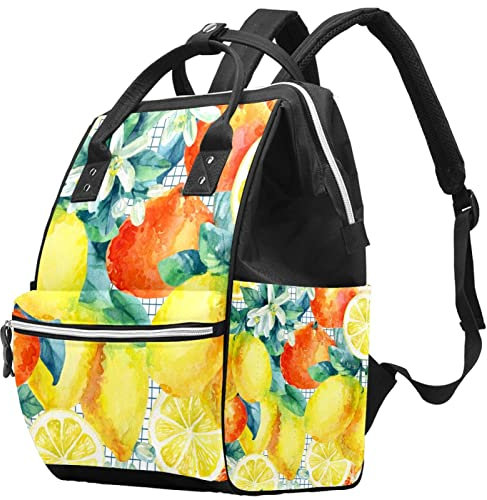 Multifunktions-Wickeltasche, großes Fassungsvermögen, Wickeltasche, Rucksack für Mutter und Vater, lässiger Rucksack für Geschäftsreisen, Aquarell, ästhetische blaue Blume, Mehrfarbig 06