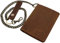 myledershop Echt Büffel-Vollleder Hochformat Bikerbörse/Geldbörse/Geldbeutel/Portemonnaie/Geldtasche mit Metallkette mit Totenkopf-Motiv oder ohne Motiv mit RFID & NFC Schutz (Ohne Motiv/Braun)