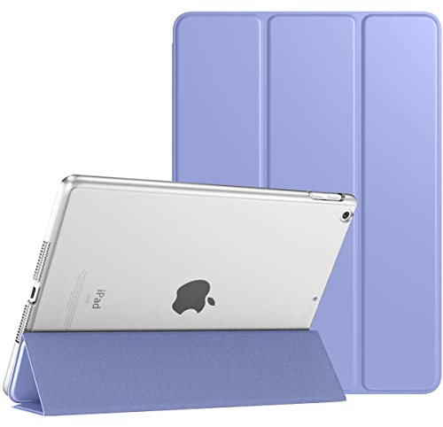 TiMOVO Hülle für iPad 9. Generation 2021/iPad 8. Generation 2020/iPad 7. Generation 2019, Ultra Dünn Durchscheinend Schutzhülle Smart Cover mit Auto Schlafen/Wachen für iPad 10,2 Zoll, Lavendel