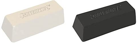 Silverline 107874 Polishing Compound 500 g Fine White & 107862 Polishing Compound 500g Coarse Black