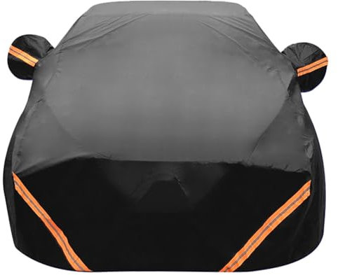 LZFCDMD Wasserdicht Autoabdeckung Für Renault Twingo 3 2014-2022 | Draussen Auto-Schutzhülle Oxford-Stoff Kratzfest Staubdicht Mit Türreißverschluss (Color : Black, Size : Single Layer)