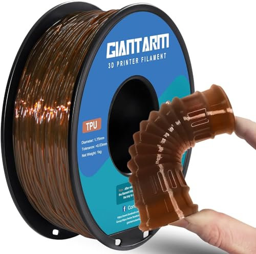GIANTARM TPU Filament 1,75 mm für 3D-Drucker 1kg, Braun
