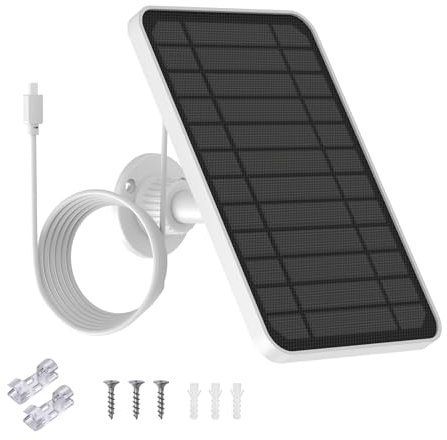 Eufy Solar Panel for Camera - 4W Compatible With 2C/2C Pro/N2 Pro/2/E20/E40 - 360° Adjustment Mount and 9.8ft Charging Cord
