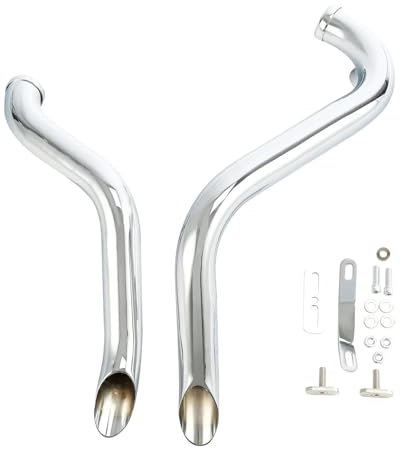 DZSYINGCHUSM Auspuff für Motorräder Für Sportster Für XL 883 1200 Für Softail Für Dyna Für Touring 1990-2016 Motorrad Auspuffrohre Accesorios Motorrad-Auspuffrohr(Chrome)