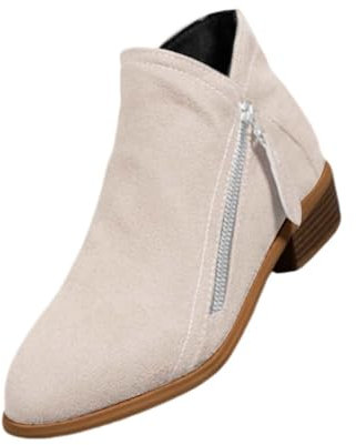on schuhe damen sale Cowboystiefel Damen Stylisch & Praktisch Winterstiefel Damen Casual Spitze Zehe Klobiger Blockabsatz damen sale damenmode sale