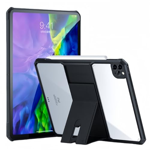 Clear Case for iPad Pro 11 Inch 2022(4th Gen)/2021(3rd Gen)/2020(2nd Gen) Case with Stand, Pad Pro 11 4th Gen Transparent Case Back Cover Kickstand Slim Light Drop Safe