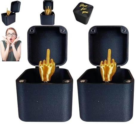 2 Stück Mittelfinger in Einer Box,Überraschungsgeschenkbox mit Mittelfinger | Perfektes Pop-up-Geschenk mit Handstreich-Parodie und Box für Erwachsene