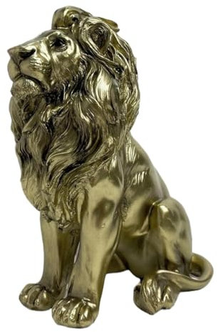 Generisch Resin Standing Lion Ornament, Lion Statue for Windowsill, Decorative Lion Figurine, Wildlife Lion Sculpture, Home Lion Ornament, Animal Figurine Sculpture 3.54x5.71x7.09 inches for Shelf