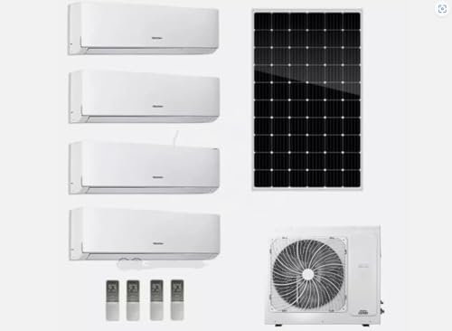 42000BTU Solar Inverter Multi 24k Zones Split Air Conditioner & Heater - 2 Zones