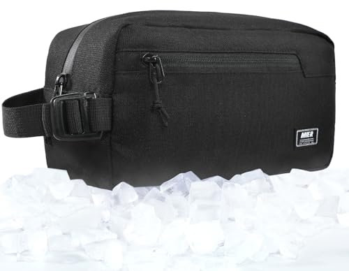 MIER Lunch Tasche Gefrierbare Kühltasche SnackboxKleine gefrierfähige Mini-Kühltasche mit Isolierung für Kinder, Erwachsene, Büro, Schule und Reisen, Schwarz