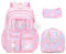 Amythe Schulrucksack Mädchen Set 3 in 1 mit Lunchtasche Federmäppchen, 2025 Rucksack Schule Kinder 3 Teilig Schulranzen mit Brustgurt Reflektierend, Schultasche Kawaii Wasserabweisend 26L-Rosa